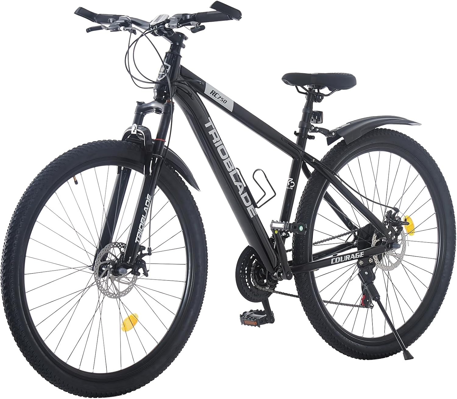TRIOBLADE 24/26/27.5/29 Inch Mountain Bike 21 Speeds Bike 17.5 Inch Lightweight Aluminium Frame Bicycle for Adult Men Women, Lockout Suspension Fork, Dual Disc Brake