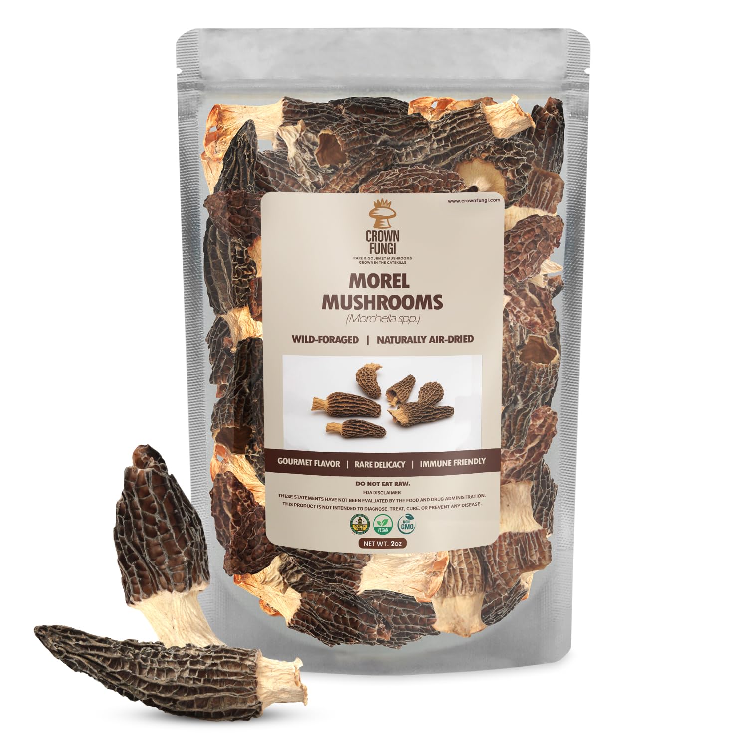 Morel Mushrooms, 2oz pack of Dried Morel Mushrooms, Perfect Dried Mushrooms for Culinary Creations and Specialty Recipes, Ideal for Enhancing Every Dish with Authentic Gourmet Taste