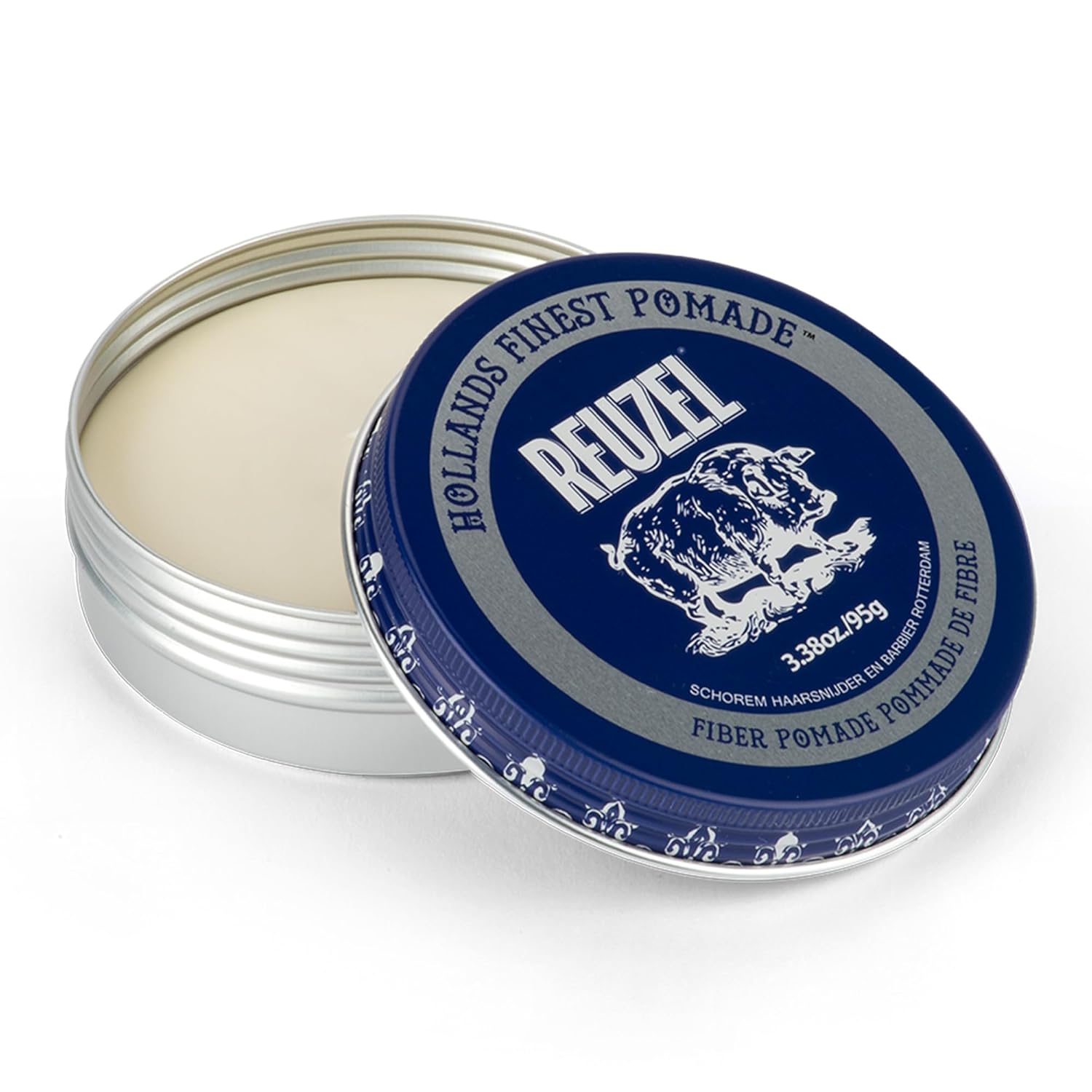 REUZEL Fiber Pomade, Firm and Pilable All Day Hold, Water Soluble Styling, Low Shine and Flake Free, Easy To Wash Out, For All Hair Types, 1.3oz