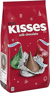 HERSHEY'S KISSES Milk Chocolate, Christmas Candy Bulk Bag, 39.52 oz