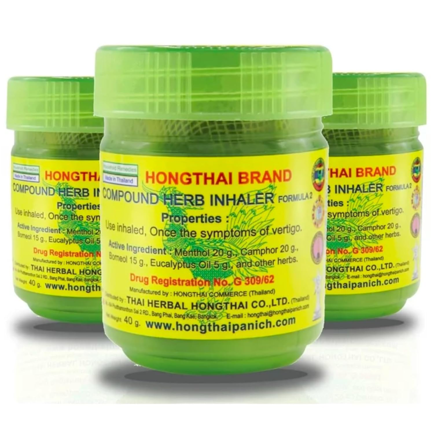 Traditional Thai Herbal Inhaler Pack of 3