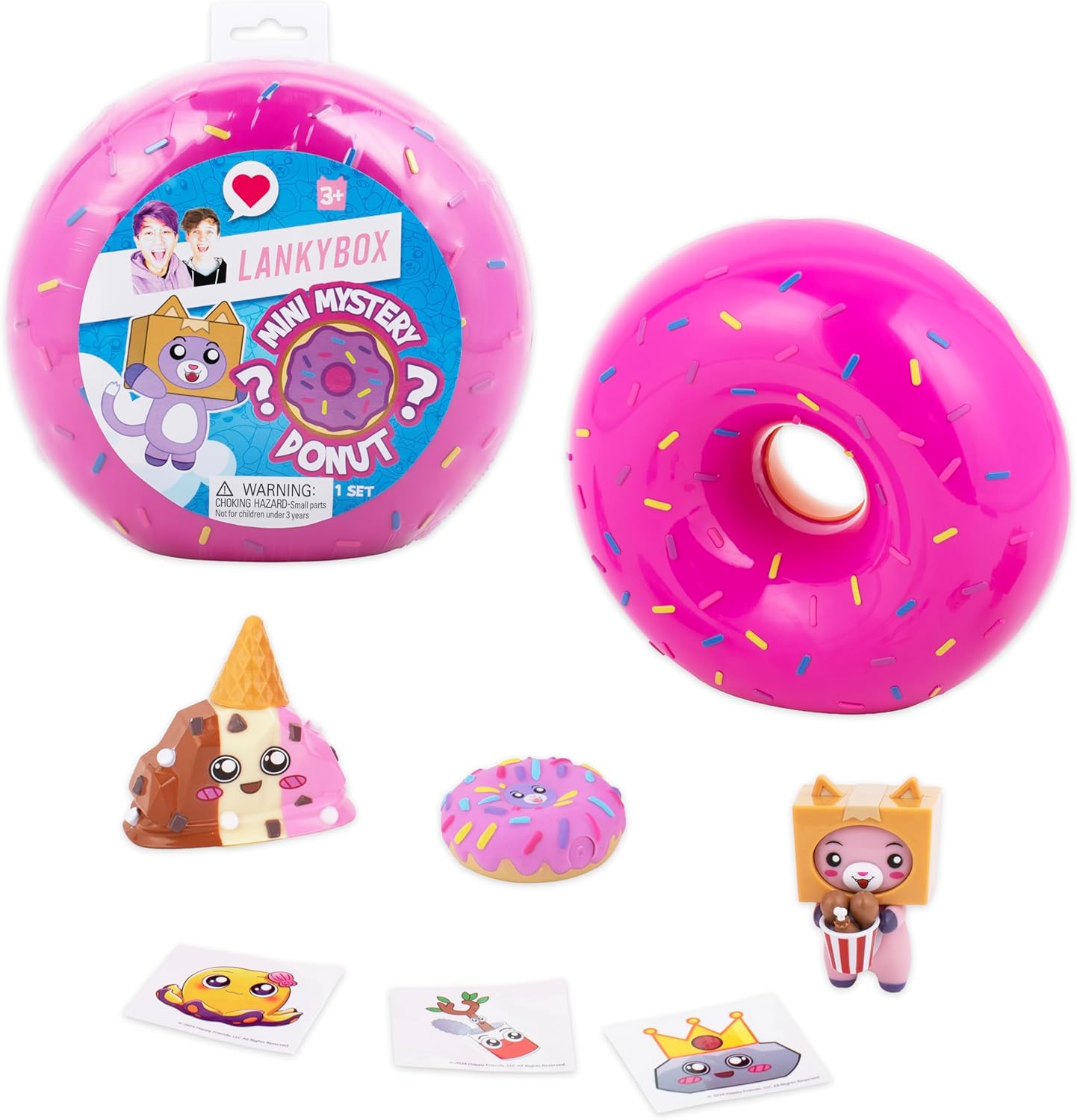 LankyBox Mini Mystery Donut, Collectible Mini Figures, 6 Exciting Toys to Discover inside, Officially Licensed LankyBox Merch