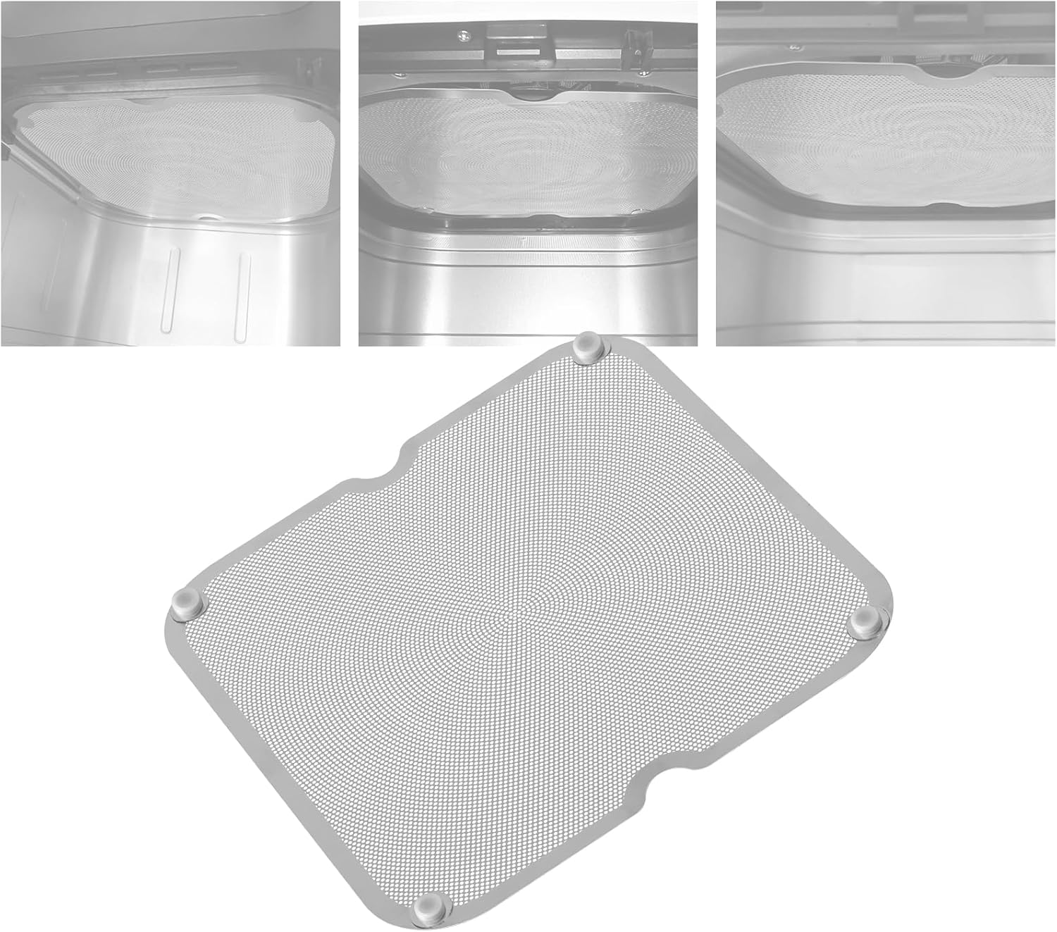 Splatter Guard for Air Fryer，Magnetic Stainless Steel - Keep Grease Off Heating Coils Max Airflow Same Cook Time - Fits Cosori/Ninja/Instant Vortex 6-11L