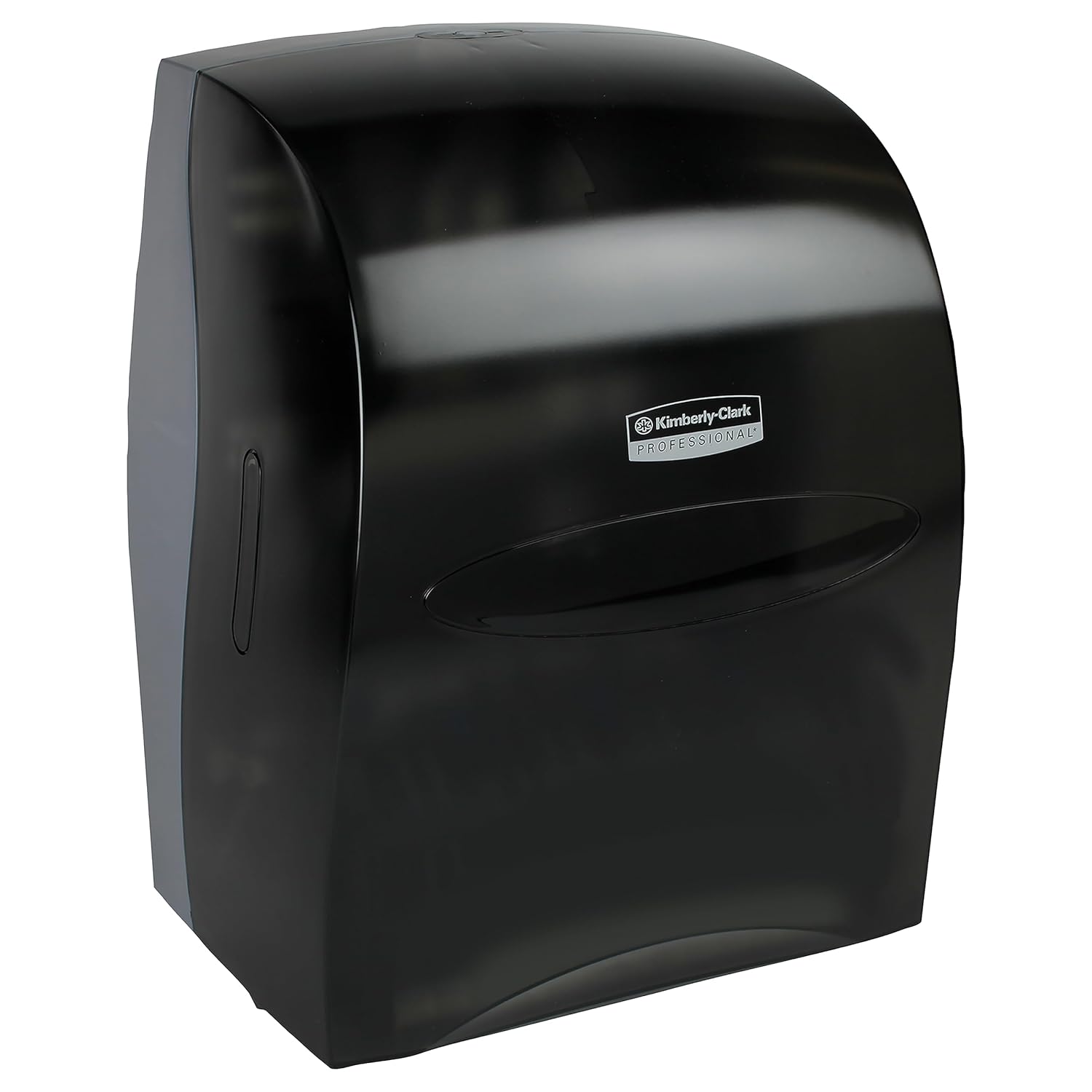 Sanitouch Manual Universal Hard Roll Paper Towel Dispenser (09990), Black, 1.5" Core Compatible for Commercial Hand Towels, Wall Mounted (Qty 1)