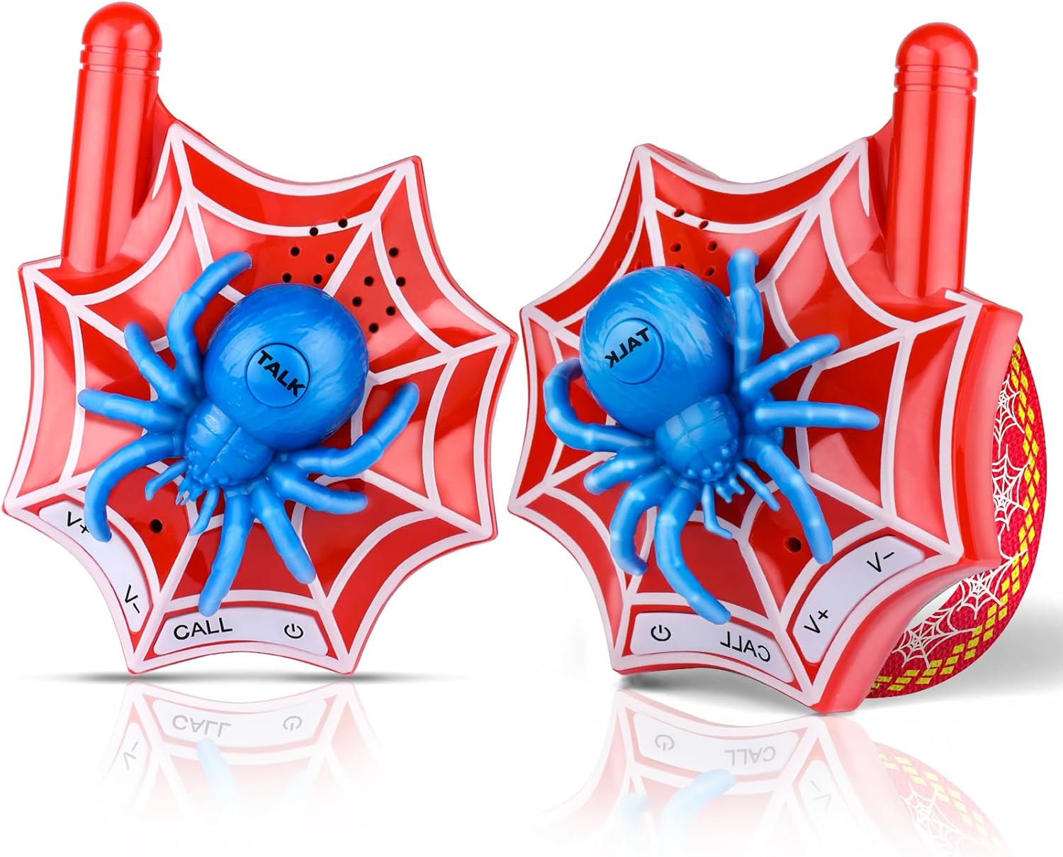 Own1one Spider Walkie Talkies for Kids, 3 Channel Kids Long Range Walkie Talkies Spider Outdoor Toys Birthday Presents for 3-12 Year Olds Boys Spider Toys for 3 4 5 6 Year Old Boys Girls Gifts