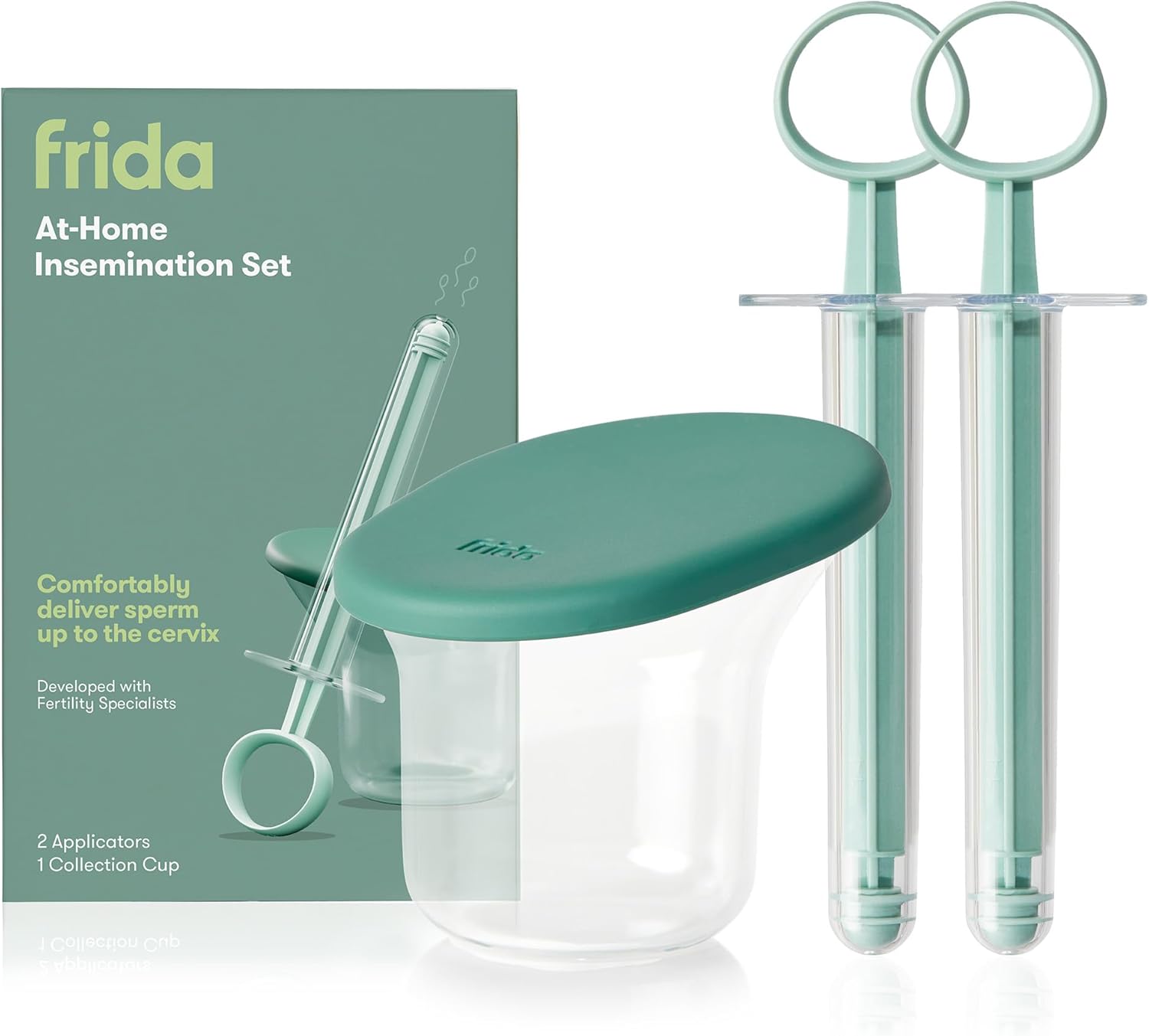 Frida Fertility at-Home Insemination Kit Developed with Specialists for Family Planning and Pregnancy Support, Minimal Sperm Waste, 2 Applicators + Collection Cup