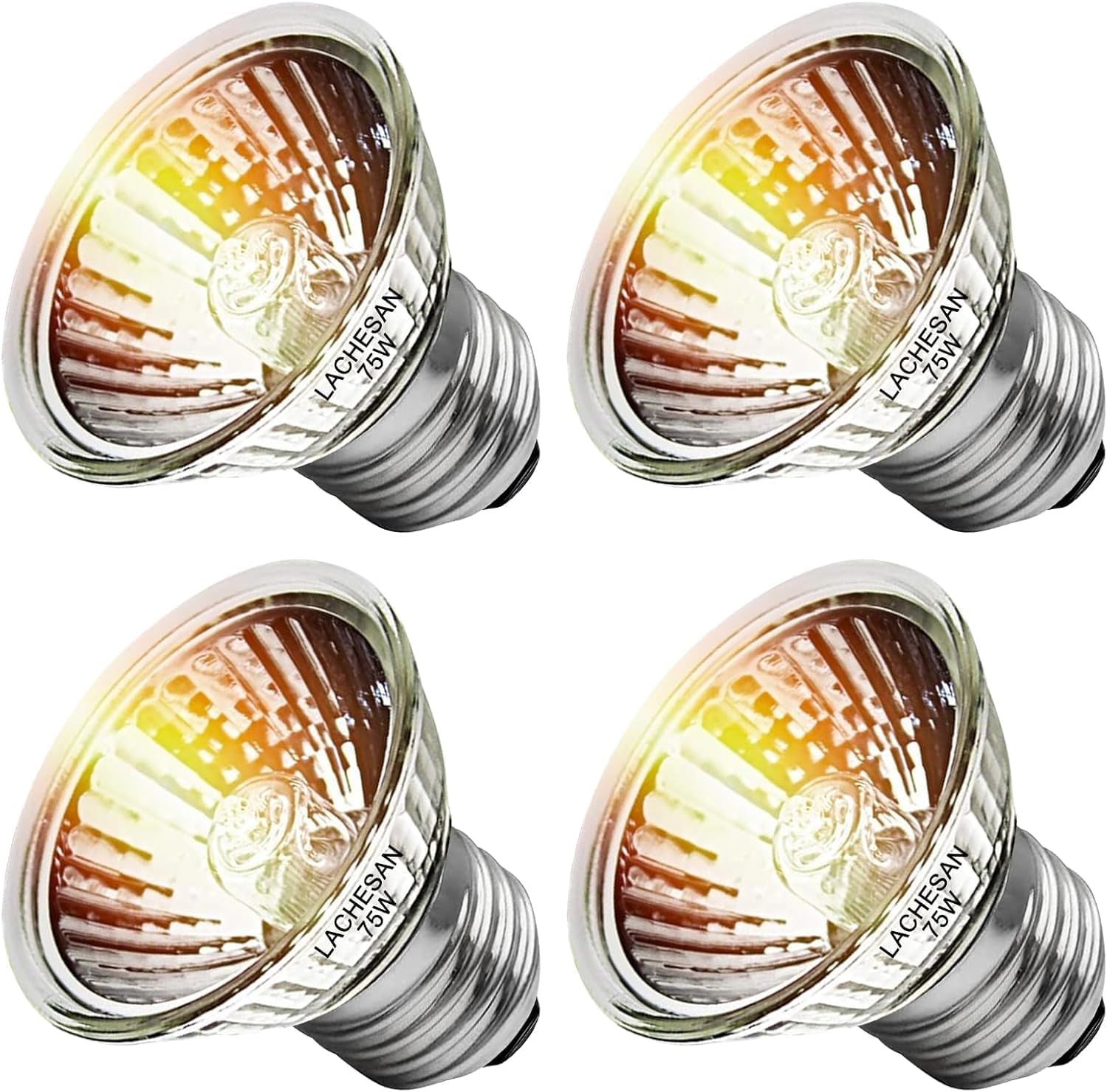Turtle Heat Bulb 75W UVA Bulbs, Fit E26 Reptile Lamp, Light Turtle Heat Lamp for Reptiles and Amphibian Tanks, Terrariums and Cages, Works with Various Lamp Fixtures 4-Pack
