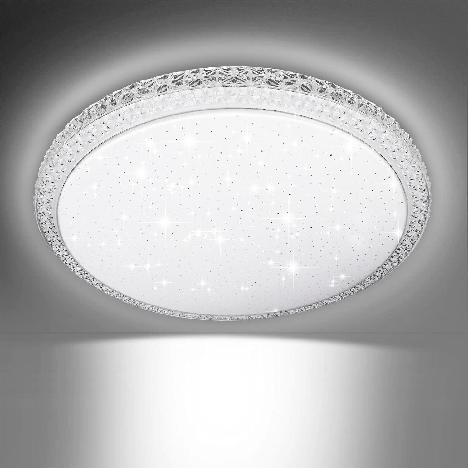 Hondony Bathroom Lights Ceiling, 18W 6500K Ceiling Lights, Cold White, Waterproof IP54, Small, Dome, Modern, Flush Ceiling Light for Kitchen, Bulkhead, Toilet, Porch, Bedroom