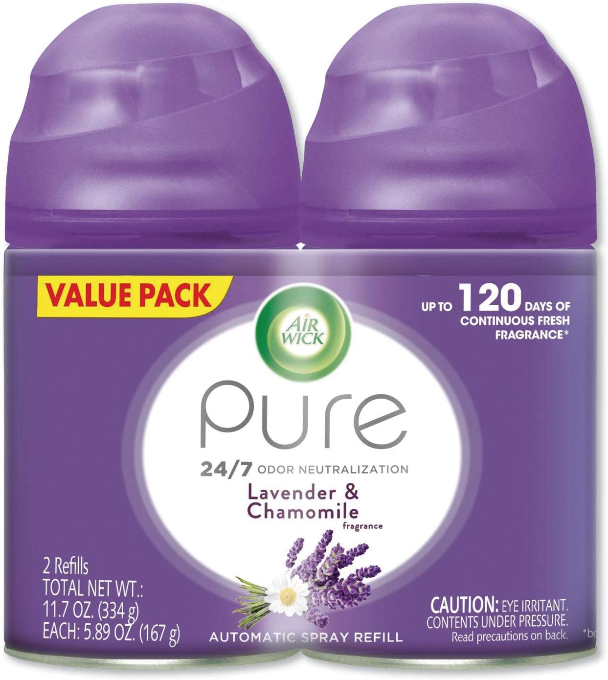 Air Wick 85595 Freshmatic Ultra Spray Refill Lavender/Chamomile Aerosol 6.17oz 2/Pk 3 Pk/Ct