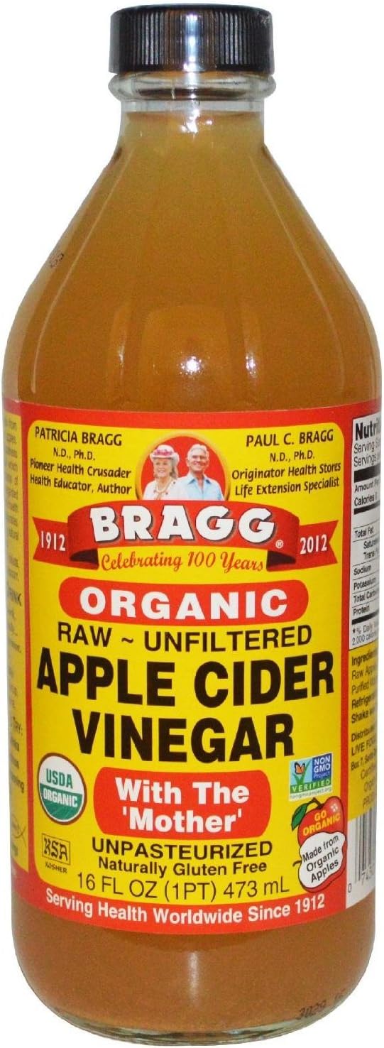 Bragg Organic Raw Apple Cider Vinegar, 16 Ounce - 1 Pack by Bragg