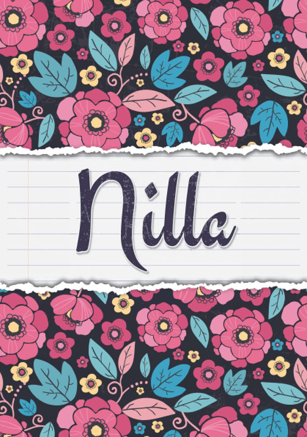 Nilla: Taccuino A5 | Nome personalizzato Nilla | Regalo di compleanno per moglie, mamma, sorella, figlia ... | Design: blossom | 120 pagine a righe, piccolo formato A5 (14.8 x 21 cm)