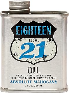 18.21 Man Made Hair, Skin & Beard Oil for Men, 4 Scents - Non-Greasy, Conditioning Balm with Castor Seed, Jojoba, and Argan Oils - Premium Tattoo and Mustache Care Products