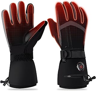 Heated Gloves for Men Women, 2024 New Upgrade Rechargeable 6000mAh Heated Gloves, Touchscreen Cycing Hiking Gloves