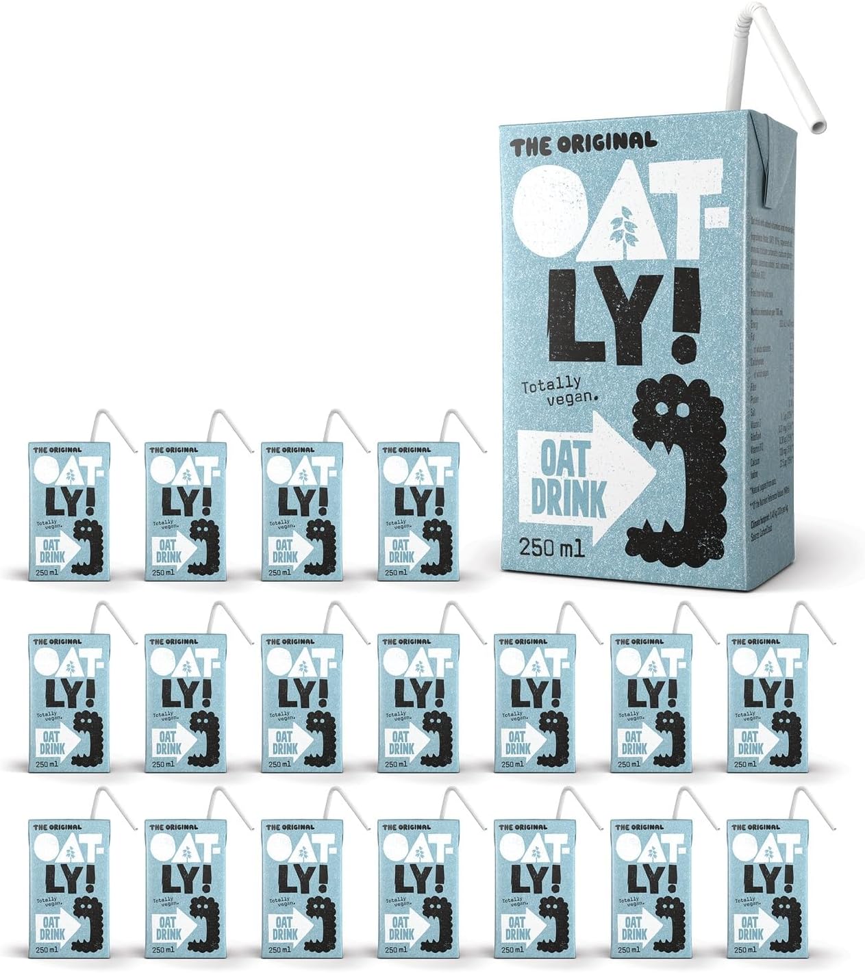 Oatly Oat Drink Original Carton 18 x 250ml (with paper straw)