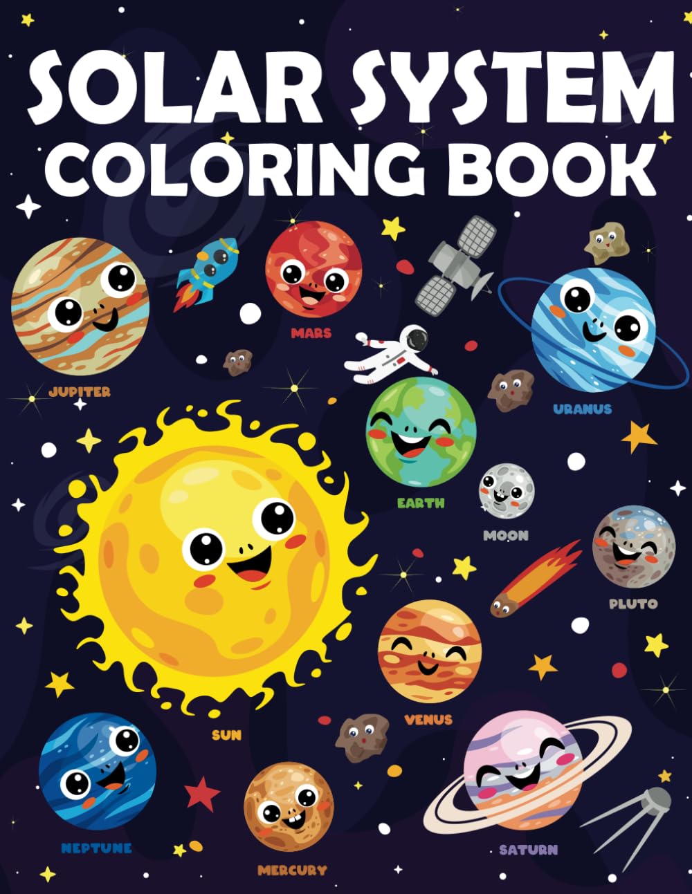 Solar System Coloring Book For Kids, Planets Coloring Book