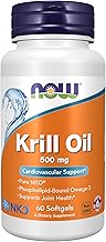 NOW Foods Supplements, Neptune Krill Oil 500 mg, Phospholipid-Bound Omega-3, Cardiovascular Support*, 60 Softgels
