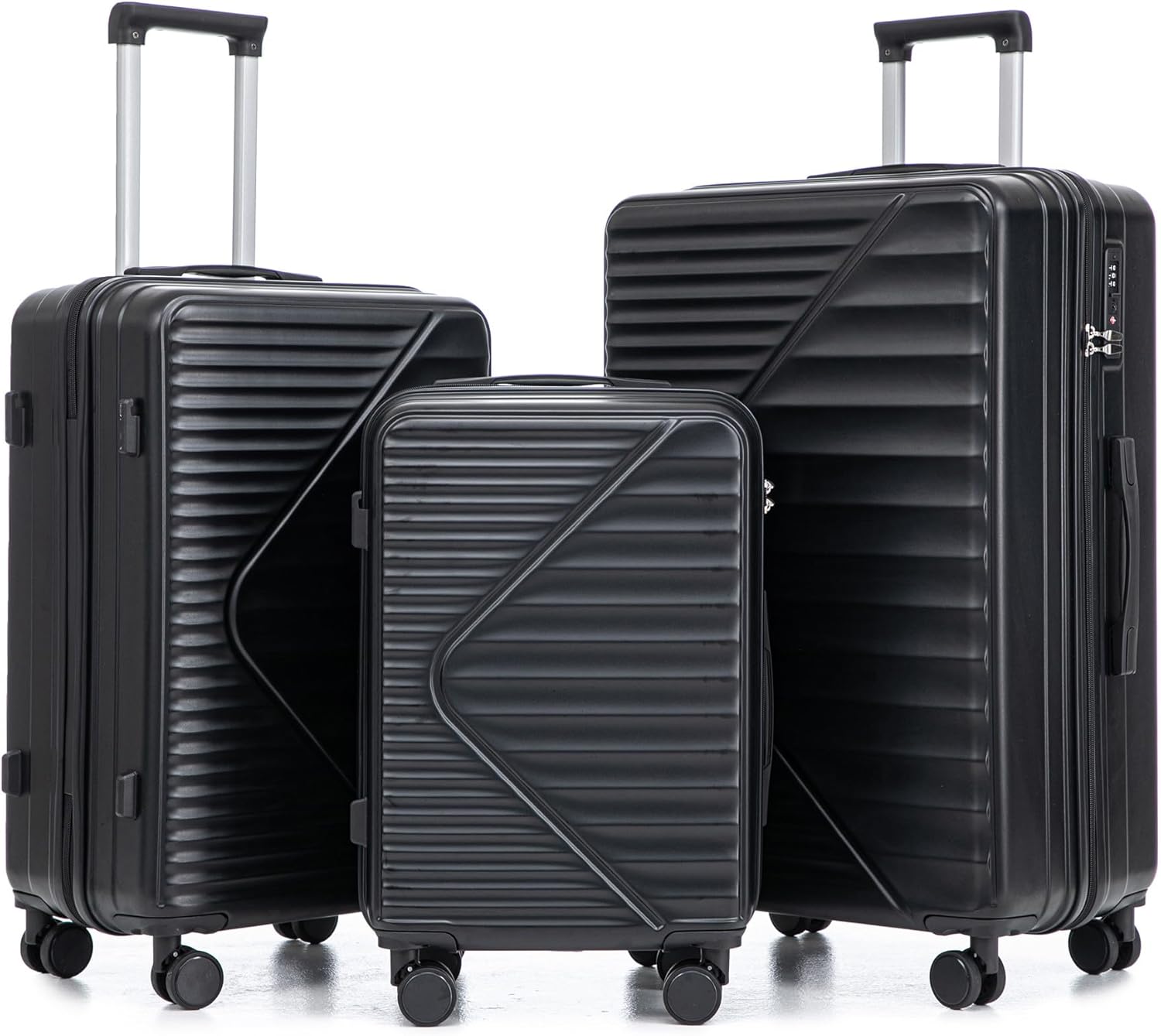 Merax Luggage Sets 3 Piece Hardshell Suitcases with Wheels, Lightweight Carry-on Travel Luggage with TSA Lock(20/24/28in)