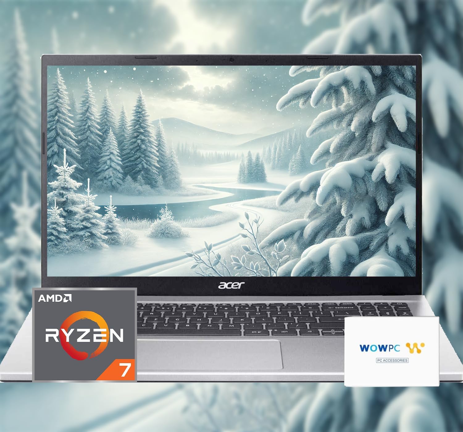 acer Aspire Premium Laptop | AMD Ryzen 7 5700U (Beats i7-1250U) CPU | 32GB RAM | 1TB SSD | 15.6" FHD Display | Fast Wi-Fi 6 | Sleek Design | Ethernet Port | Windows 11 | w/WOWPC System Recovery USB