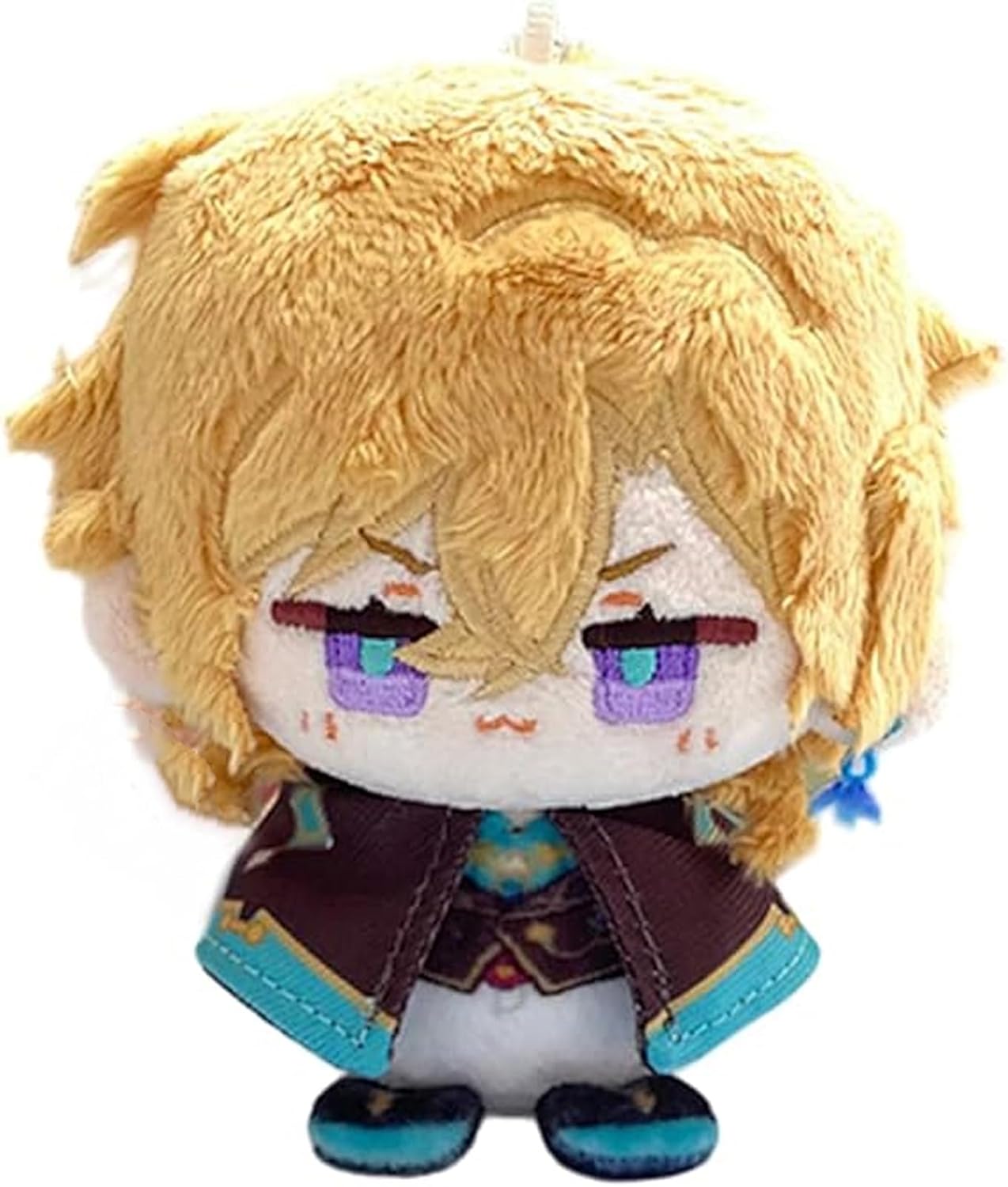 Small Size Honkai Star Rail Plush Figure Doll - Aventurine Plush (4 inch), Keychain Anime Figure Soft Stuffed Gift for Game Fans