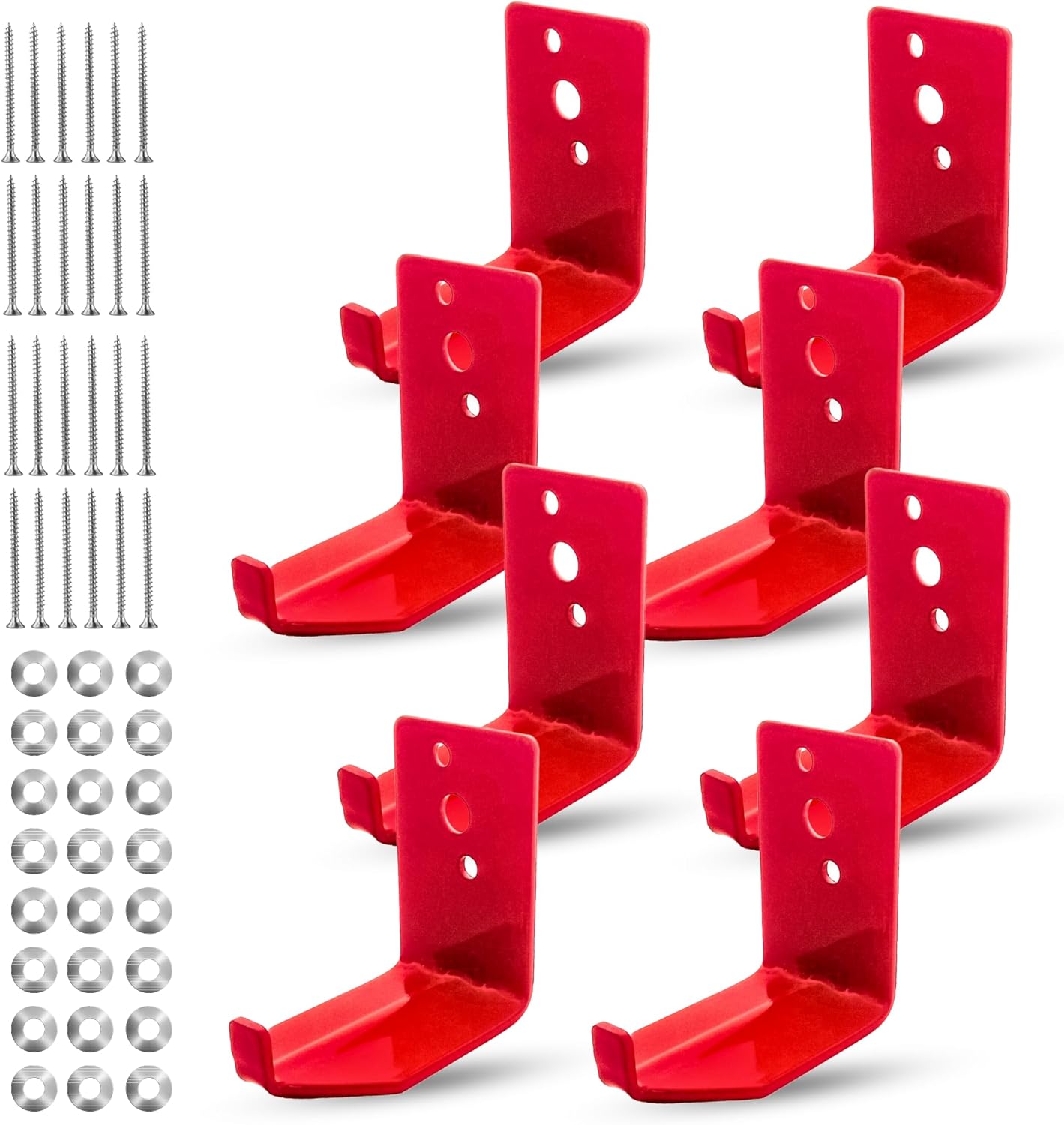 Universal Fire Extinguisher Bracket - Compatible with Refillable, Water, Dry Powder or CO2 - Suitable for 10-40lbs (8 Brackets)