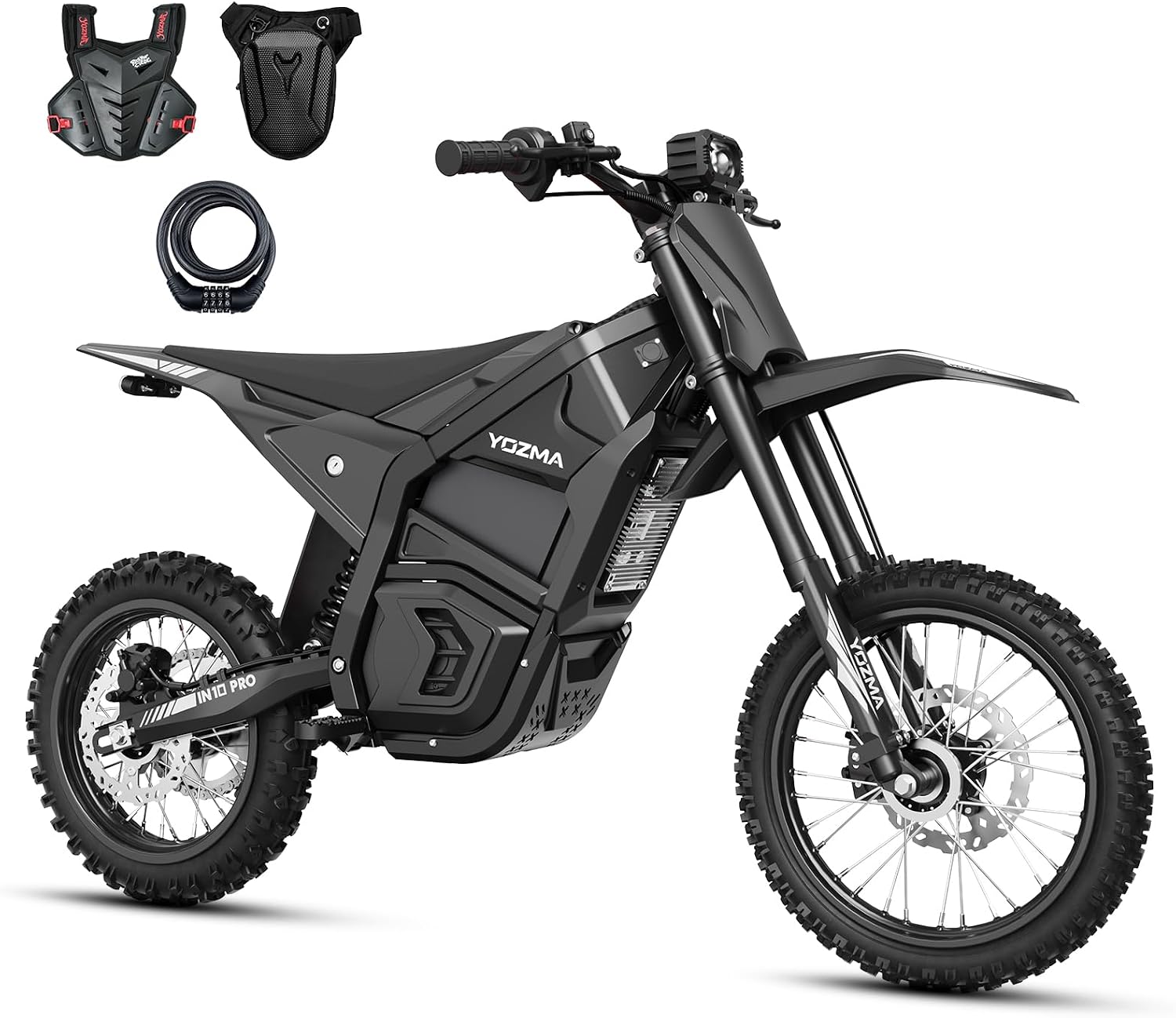 Yozma IN10 Pro Electric Dirt Bike, 5500W, 50MPH, 17"/14" Tires