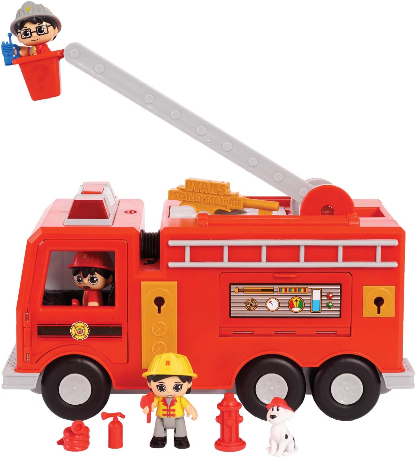 JP Ryan's World JPL79670 Flair Ryan's Playdate Fire Truck Mystery Box, Multicolour