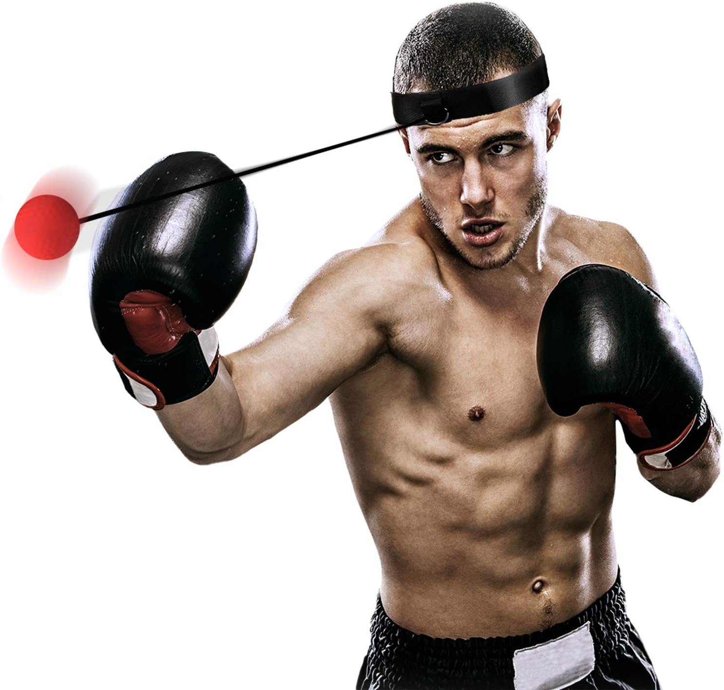 KAYMAN Boxing Reflex Ball – Headband Attached MMA Punch Training Ball, Speed & Reaction Fitness Equipment for Martial Arts, Combat Sports & Gym Exercise – Suitable for Adults & Children