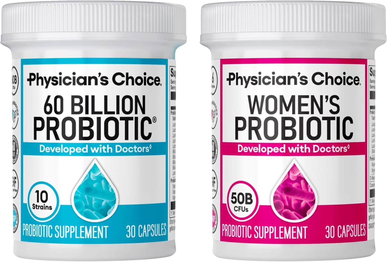 Physician's CHOICE - Complete Women's Gut Health Bundle: Probiotics 60 Billion CFU & Women's Prebiotics & Probiotics