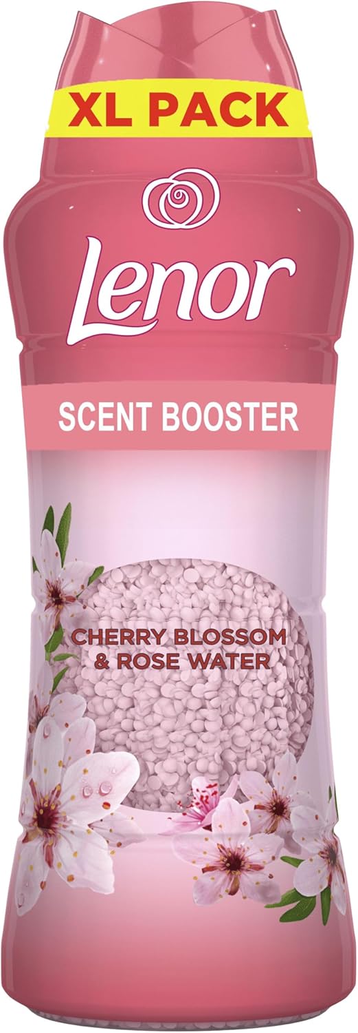 Lenor Laundry Perfume Scent Booster 495g - Cherry Blossom & Rose Water, Lasting Freshness for Up to 12 Weeks