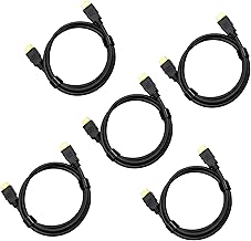 5-Pack HDMI Cable 2.0 4K Ultra HD/Cord,High-Speed, 18Gbps,2.0b @60Hz,(1080P 2160P HDR) 3 Feet,Black HDMI Cord，for Laptop, Monitors, HDTV