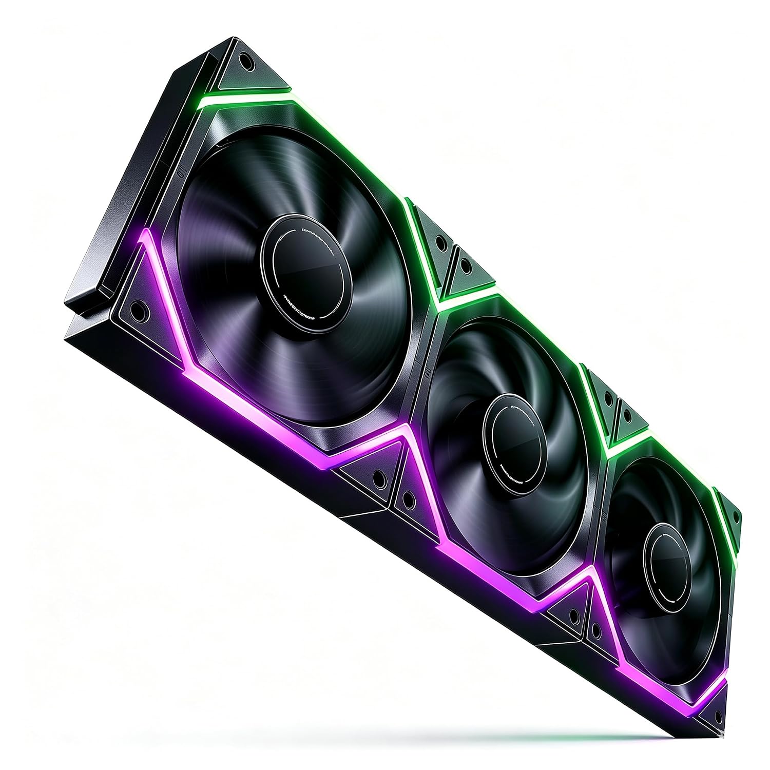 AsiaHorse Nyota Pro 120mm PC Fans ARGB PWM, Modular Daisy-Chain Design, Dual-Zone Asynchronous Lighting, 18 Addressable LEDs, 2000RPM High Airflow 61.5CFM, Low Noise 29dB, for PC Case & Liquid Cooler