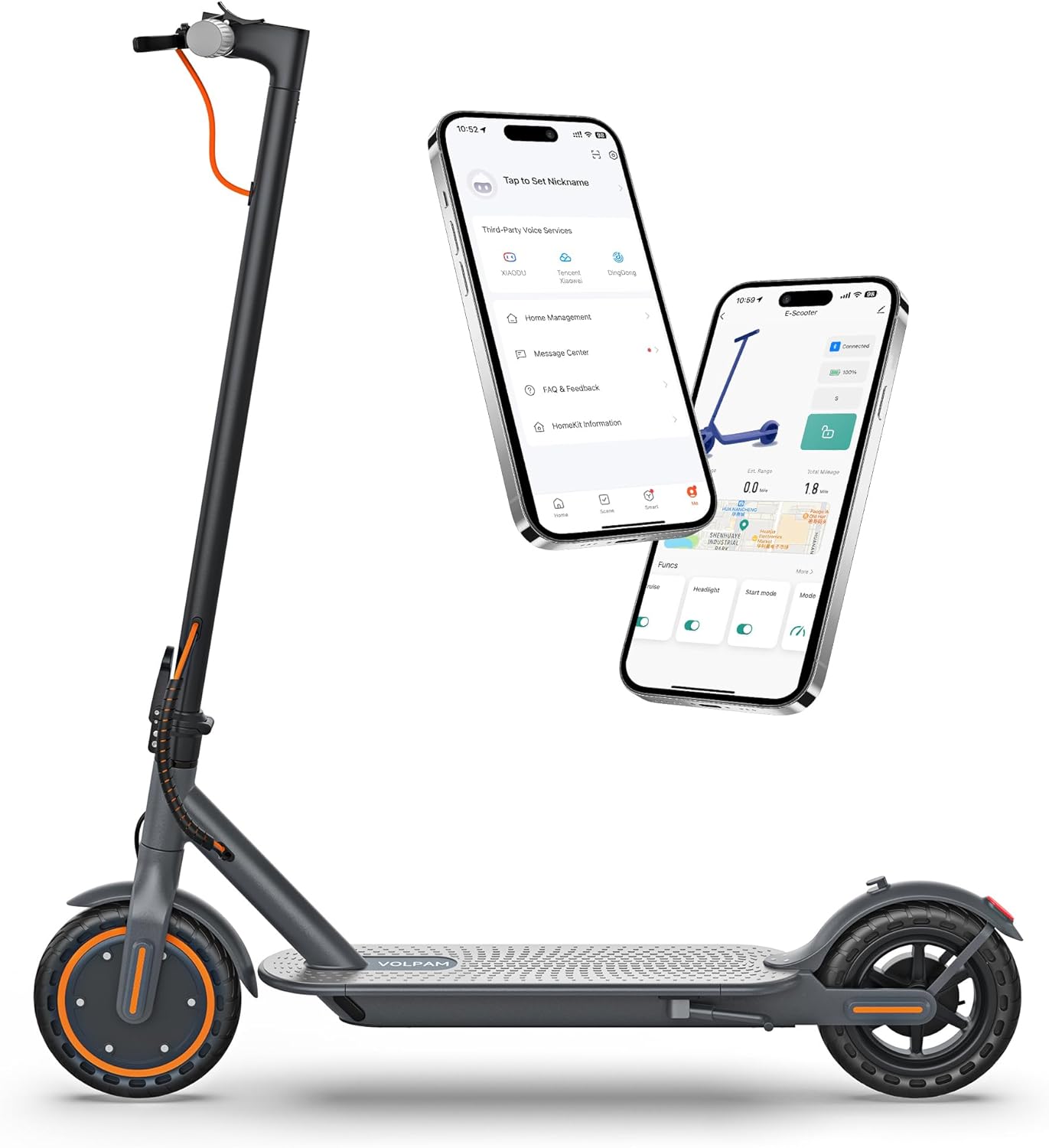 Electric Scooter, 350W/500W Motor, Max 20/23/28 Miles Range, 19/21 Mph Top Speed, 8.5''/10'' Tires, Dual Braking, Kick Scooter, 2 Wheels and Height Handlebars