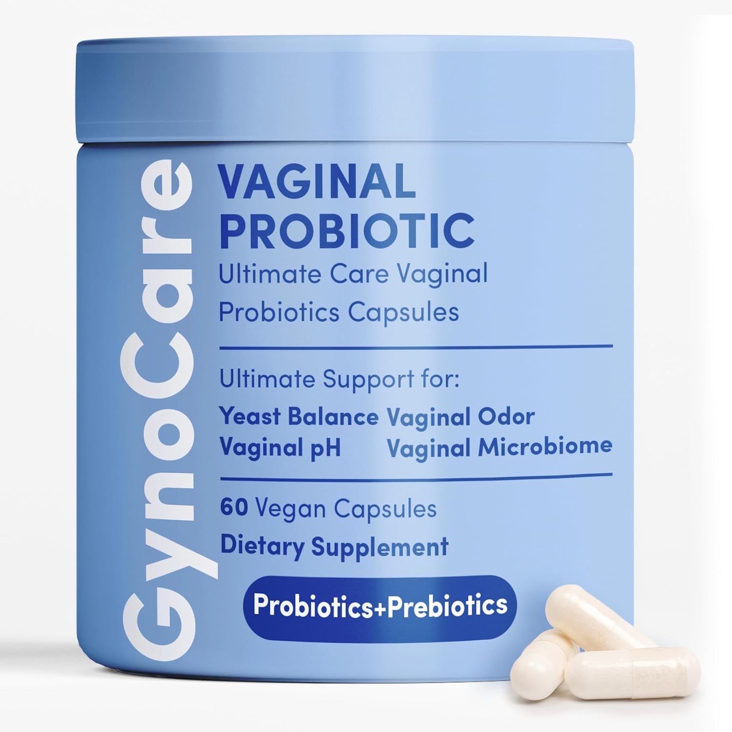 Terramed Just Think Comfort Vaginal Probiotics for Women pH Balance | Prebiotics & Probiotics for Women | Women's Welness for Vaginal Health | Odor Relief | 60 Capsules