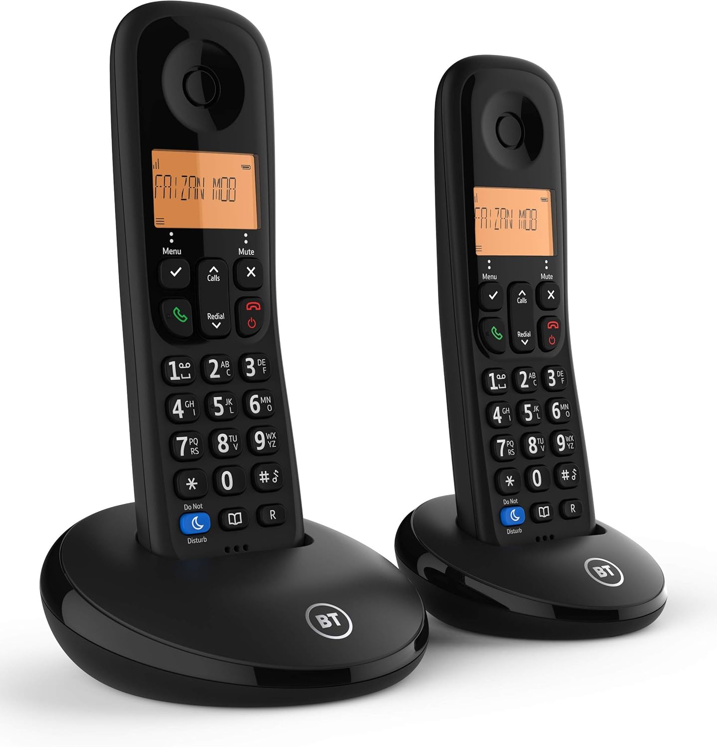 BT Everyday Cordless Landline House Phone, Home Phone, Basic Call Blocker, Do Not Disturb button, Twin Handset Pack