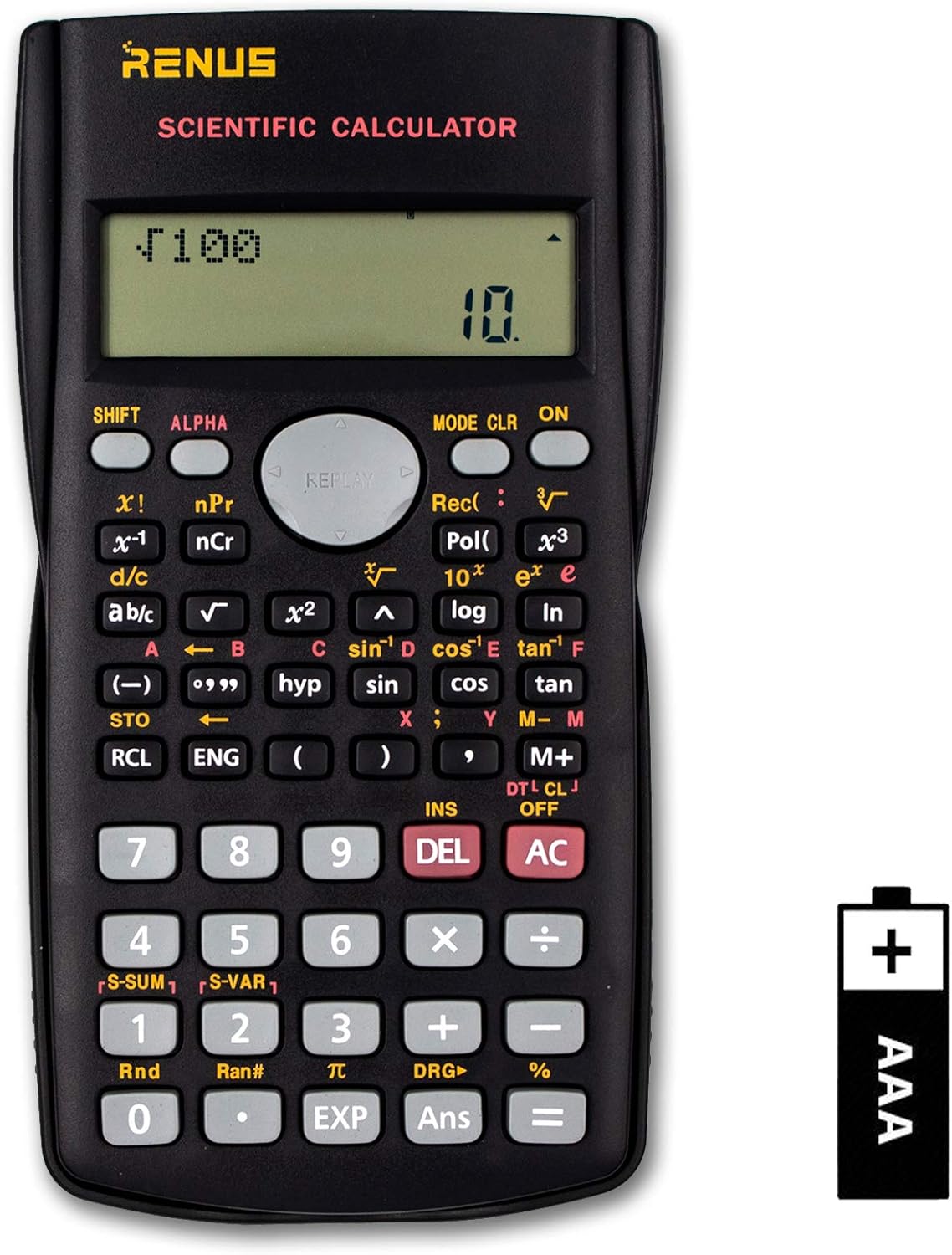 RENUS 2-Line Engineering Scientific Calculator Function Calculator for Student and Teacher