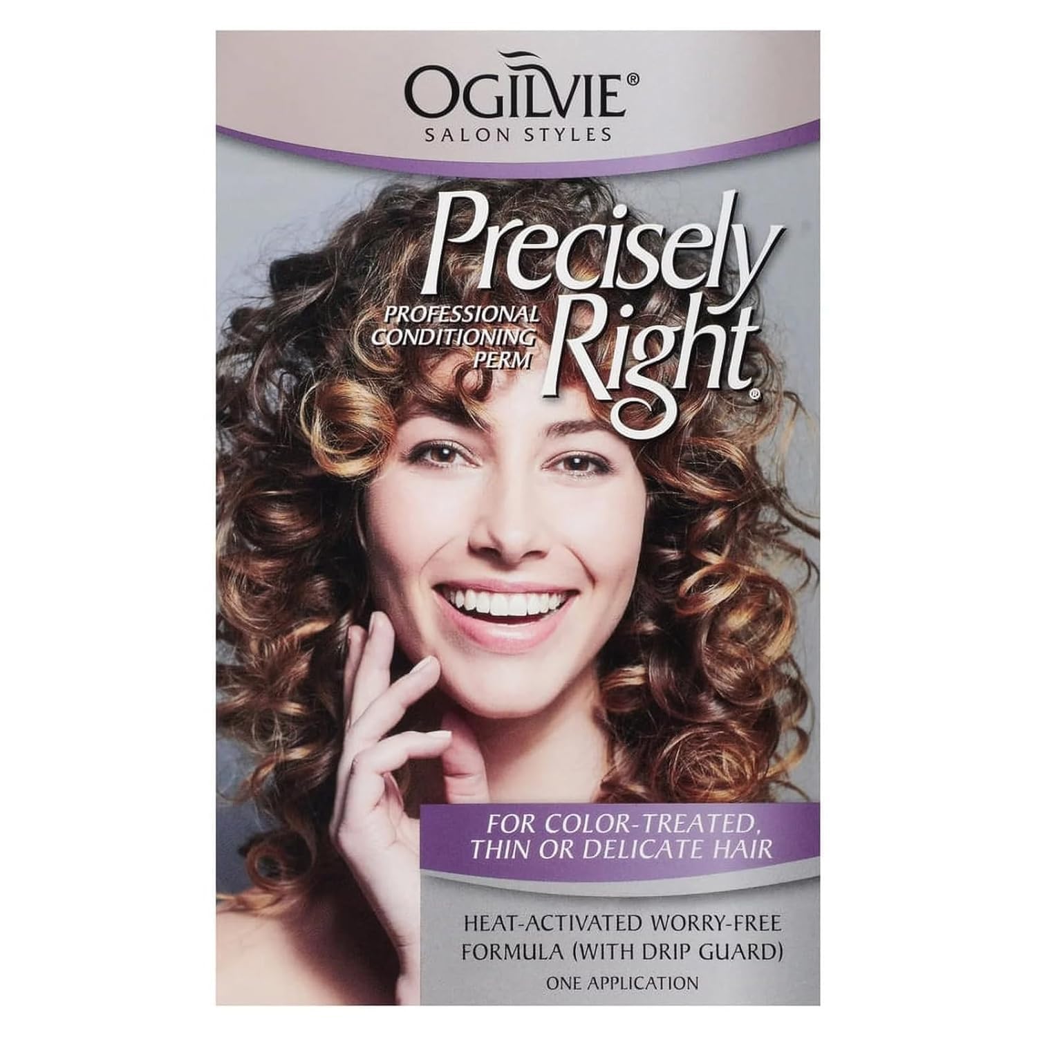Ogilvie Salon Styles Precisely Right Professional Conditioning Perm Kit - Ideal for Color-Treated, Thin, or Delicate Hair - 1 Application