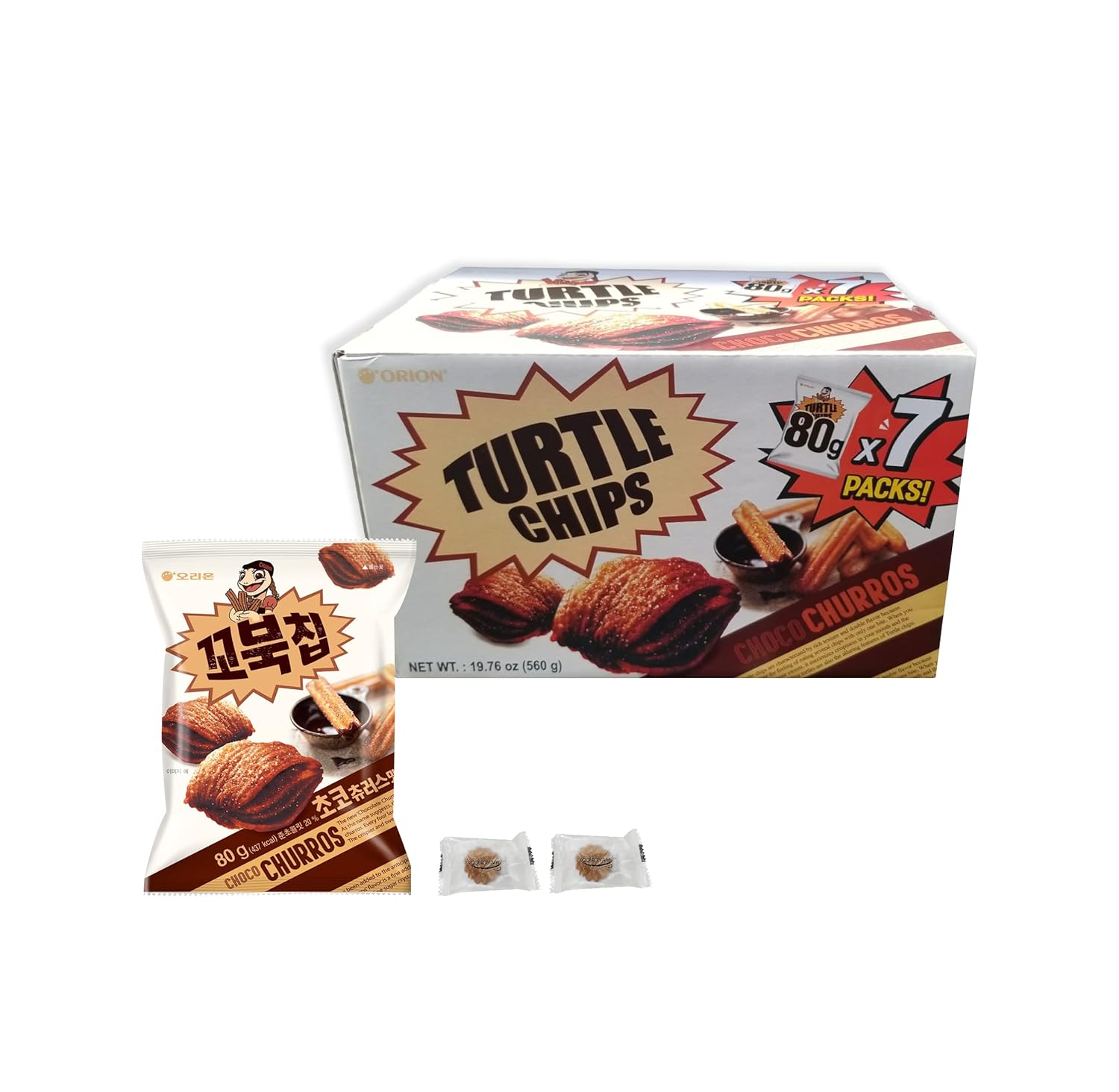 ORION Turtle Chip Official Gift Box (Choco, 7 Pack Gift Box)