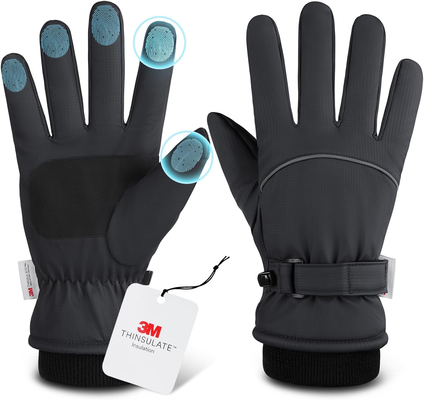 Winter Ski Gloves for Men and Women,Upgraded Windproof Cold Weather Thermal with Touchscreen Fingers for Outdoor Sports