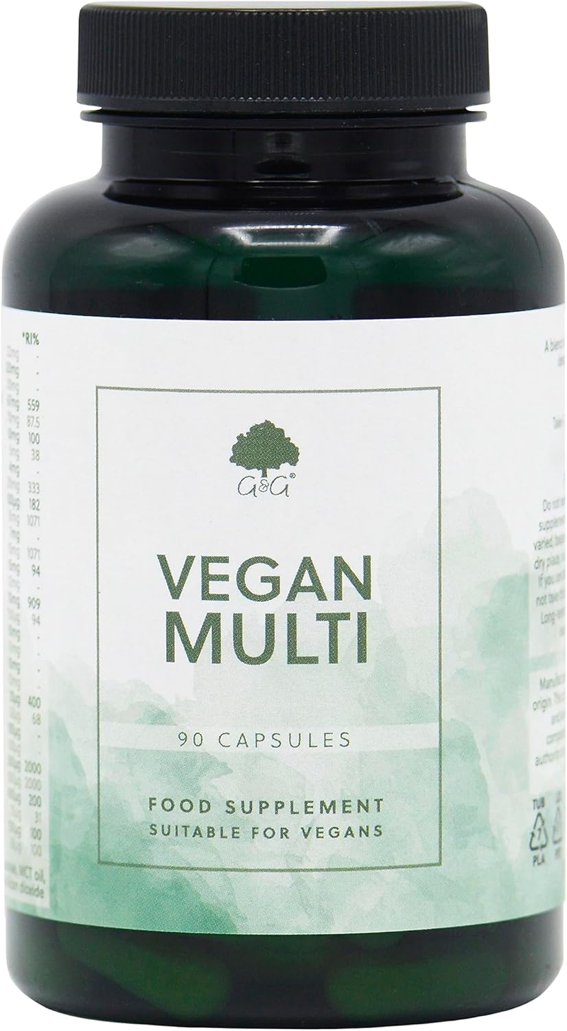 Vegan Multi - Multivitamin Designed to Support A Vegan Diet - Vegan Society Approved - 90 Capsules - G&G Vitamins