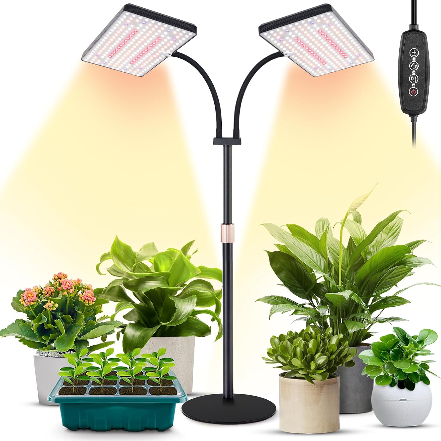 LBW Desk Grow Lights for Indoor Plants, 428 LEDs Full Spectrum Plant Light