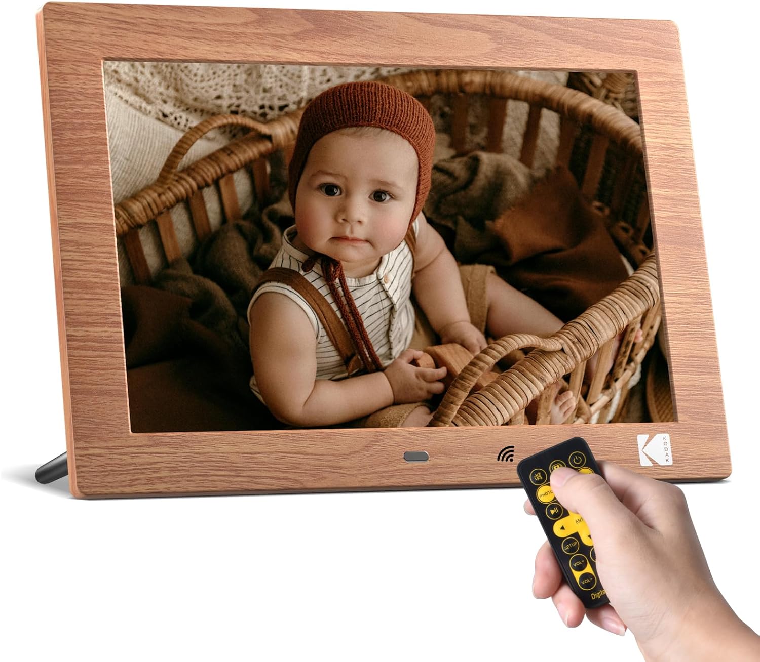 KODAK Digital Photo Frame 10 Inch, No WiFi Digital Picture Frame with Remote Control, Electronic Digital Frame with 1280*800 High Resolution IPS Screen, Images/Videos/Music Player, Auto Switch ON/OFF