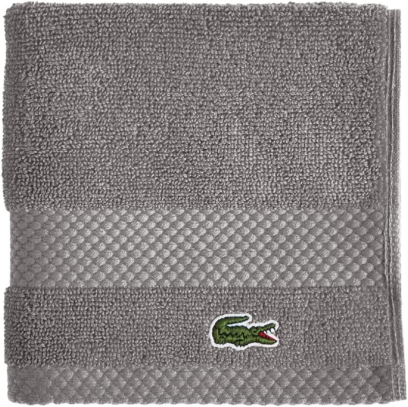 Lacoste Heritage Supima Cotton Hand Towel, Meteorite, 16" x 30"
