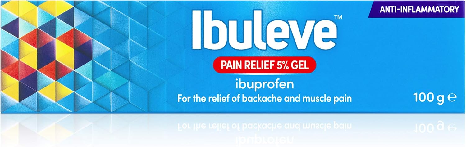 Ibuleve Pain Relief 5% Ibuprofen Gel, Clinically Proven, Anti-Inflammatory Relief for Joint Pain, Sprains, Backache, Muscular Pains and Sports Injuries, 100g