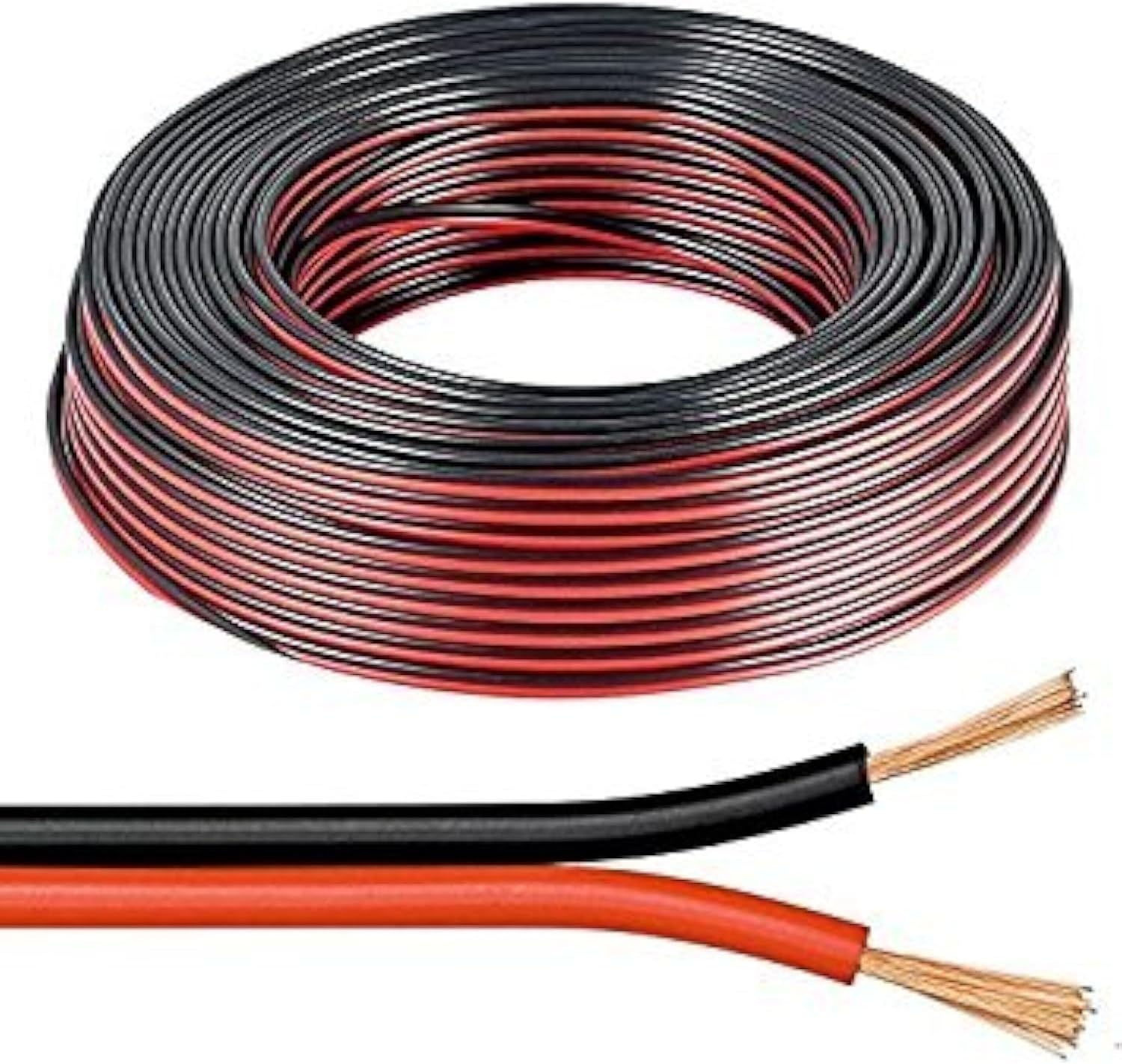 electrosmart 10m Red/Black 2x 1mm 2x 89 Strand Speaker Cable Wire for Home HiFi/Car Audio etc