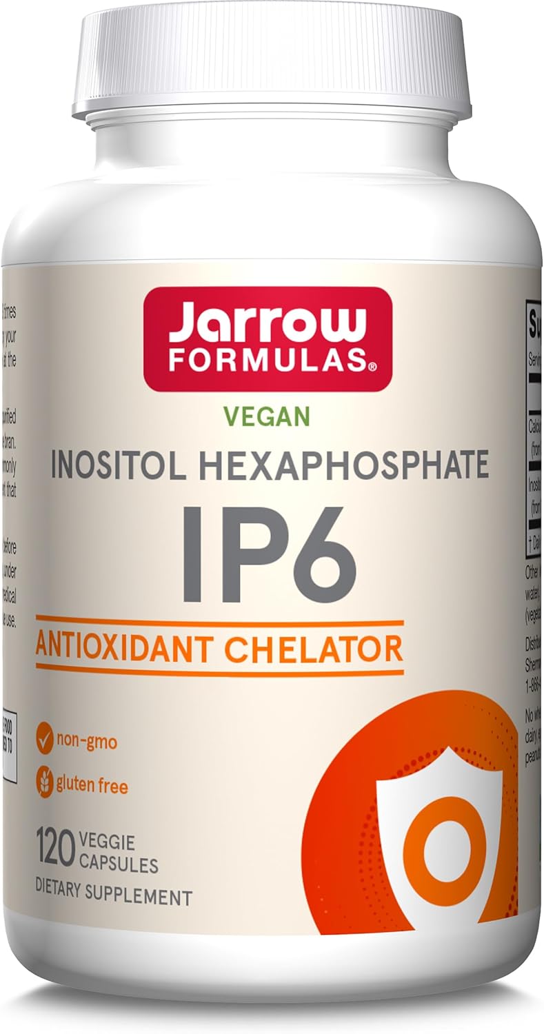 Jarrow Formulas, IP6 Inositol Hexaphosphate, 500mg, 120 Vegan Capsules, Gluten Free, Vegetarian, Soy Free, Non-GMO
