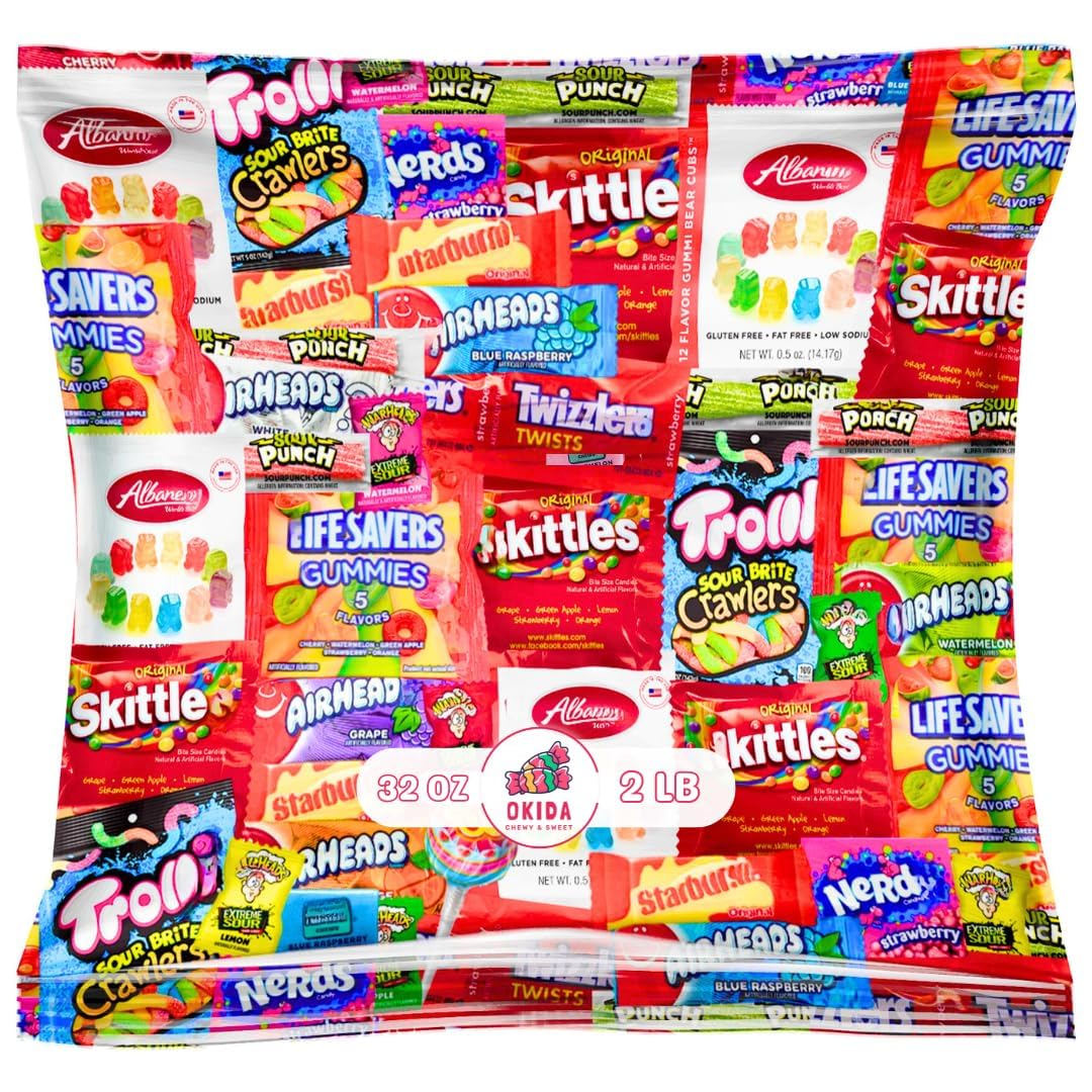 Assorted Candy Variety Pack - Individually Wrapped Party Candy Assortment - Candy For Every Occasion! (32 Ounces)