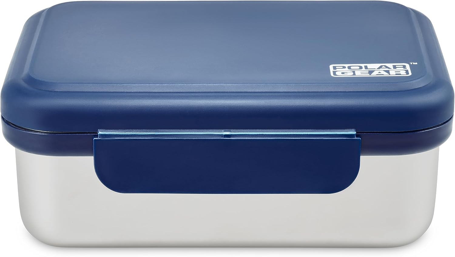 Polar Gear Stainless Steel Lunch Box 1L – Official Merchandise Kids Reusable BPA Free – Ideal for School Nursery Sports Picnic-Silver & Blue, 1 Liter