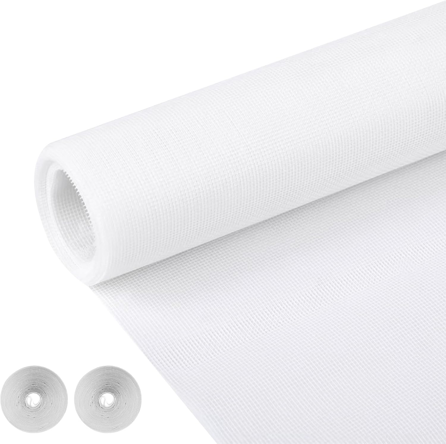 Fly Screens for Windows 120cm x 250cm with 7.5m Velcro Universal Fiberglass Window Screen Insect Mesh High Density Door and Window Fly Screens for Keep Bugs/Flys/Mosquitoes Outut