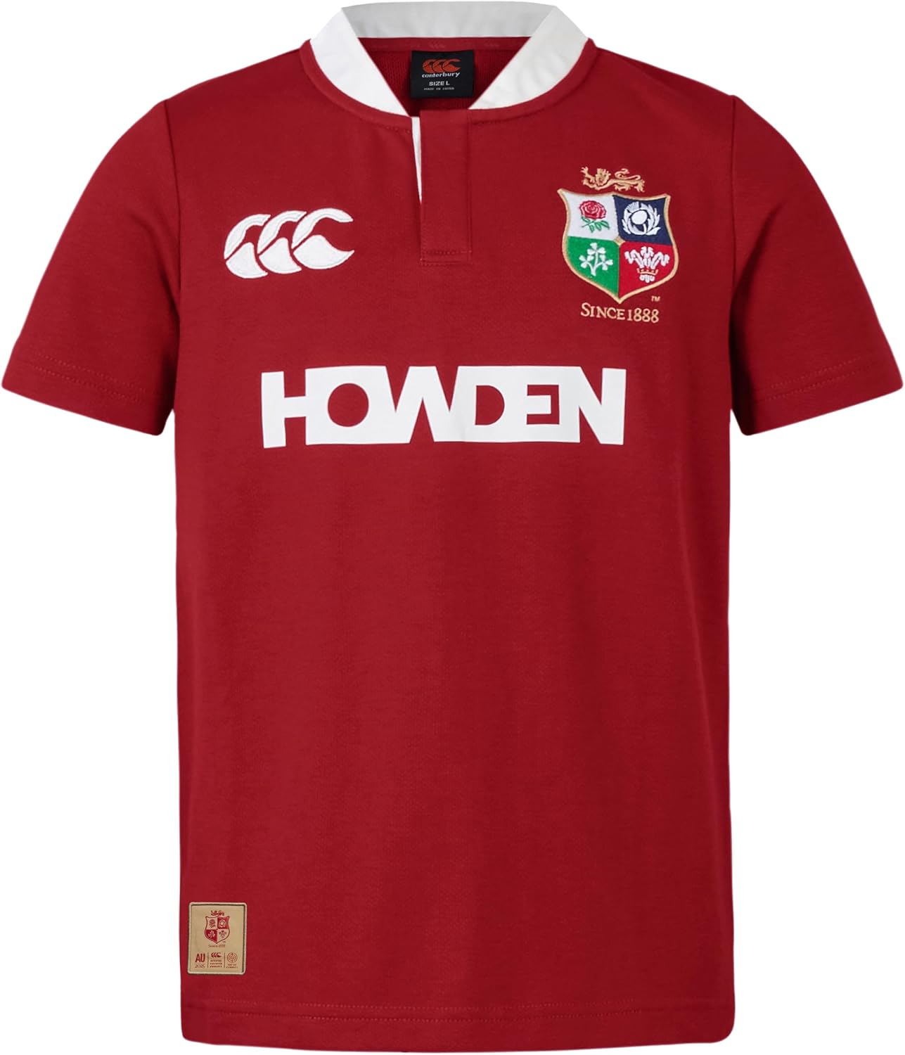 Canterbury Mens British and Irish Lions Classic Shirt 2024 Replica Short Sleeve T-Shirt