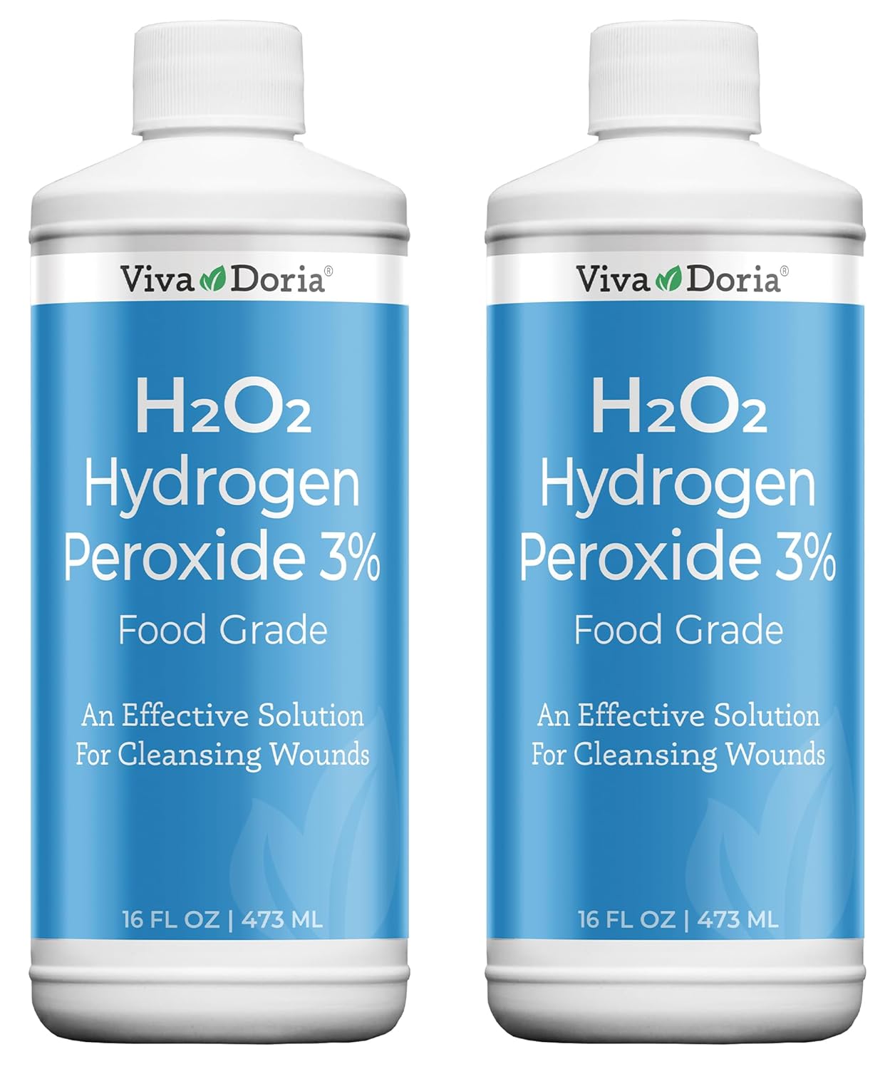 Viva Doria Hydrogen Peroxide 3 Percent, Food Grade, 3% Hydrogen Peroxide Food Grade, 16 Fluid Ounce (2 Pack)